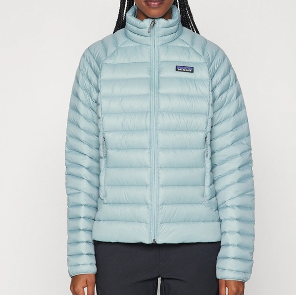 Patagonia Down Puffer Insulated Sky Blue Pocket Sweater Jacket - Picture 1 of 16